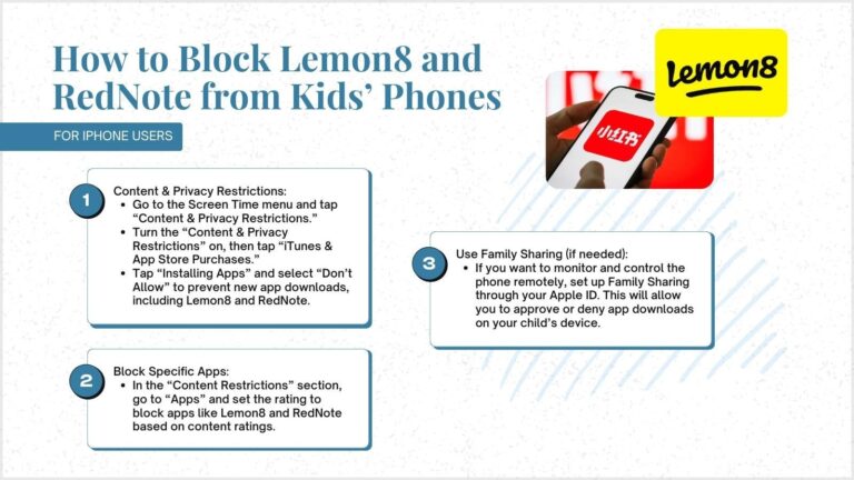 How to Block Lemon8 and RedNote from Kids' Phones